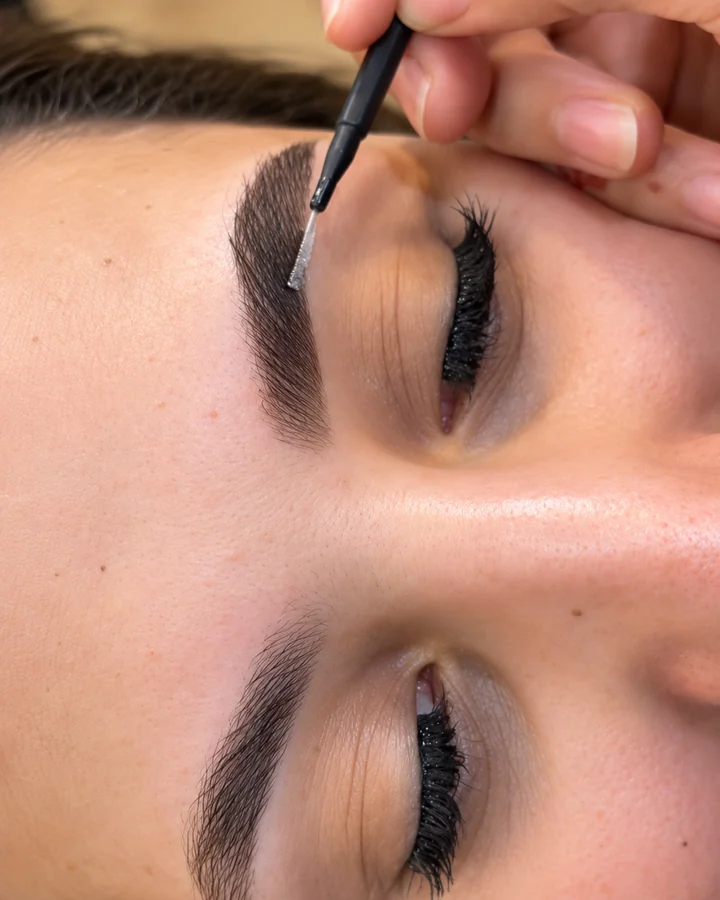 Brow application in progress